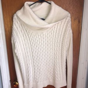 White Cowlneck Sweater